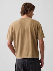Gap Sandy Brown Heavyweight Boxy Short Sleeve T-Shirt - Image 2 of 4
