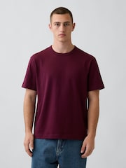Bourgogne Röd - Gap Heavyweight Avslappnad Kort ärm T-shirt - Bild 1 av 4