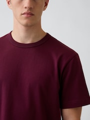 Bourgogne Röd - Gap Heavyweight Avslappnad Kort ärm T-shirt - Bild 4 av 4