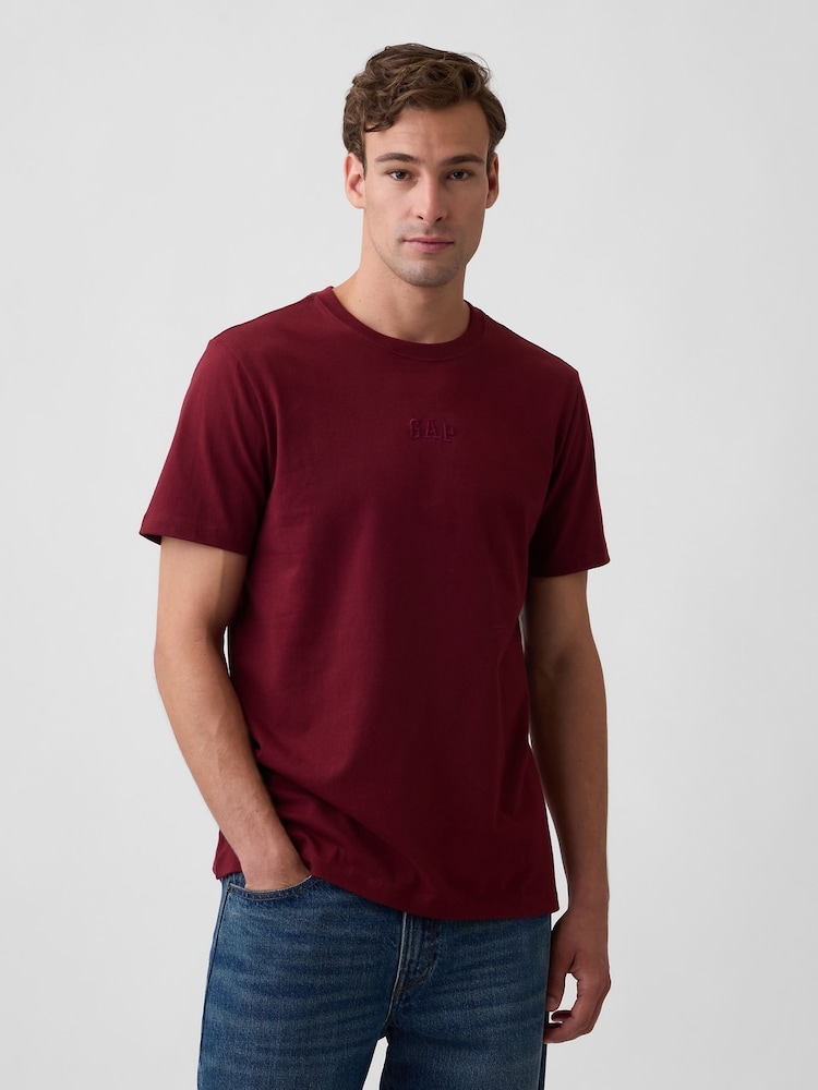 Gap Brown Everyday Soft Gap Mini Logo T-Shirt - Image 1 of 4