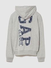Gap Grey Relaxed Full-Zip Hoodie - Image 2 of 4