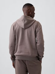 Gap Brown/Navy Relaxed Full-Zip Hoodie - Image 3 of 4