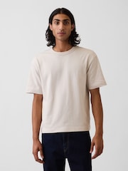 Bēšs - Gap Heavyweight Boxy īsroku T-krekls - Attēls 1 no 4