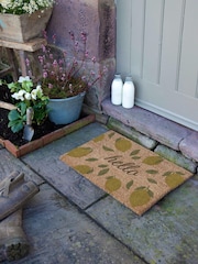 Artsy Mats Yellow Hello Lemons Coir Doormat - Image 2 of 12