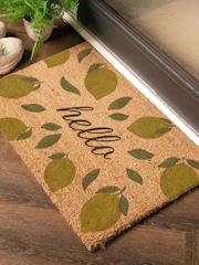 Artsy Mats Yellow Hello Lemons Coir Doormat - Image 6 of 12