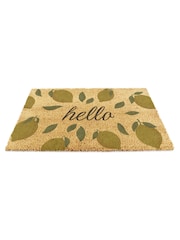 Artsy Mats Yellow Hello Lemons Coir Doormat - Image 9 of 12
