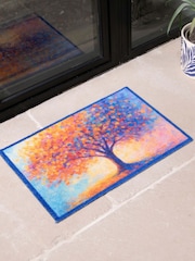 Artsy Mats Orange Tree of Life Indoor Washable Doormat - Image 1 of 4