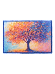 Artsy Mats Orange Tree of Life Indoor Washable Doormat - Image 3 of 4