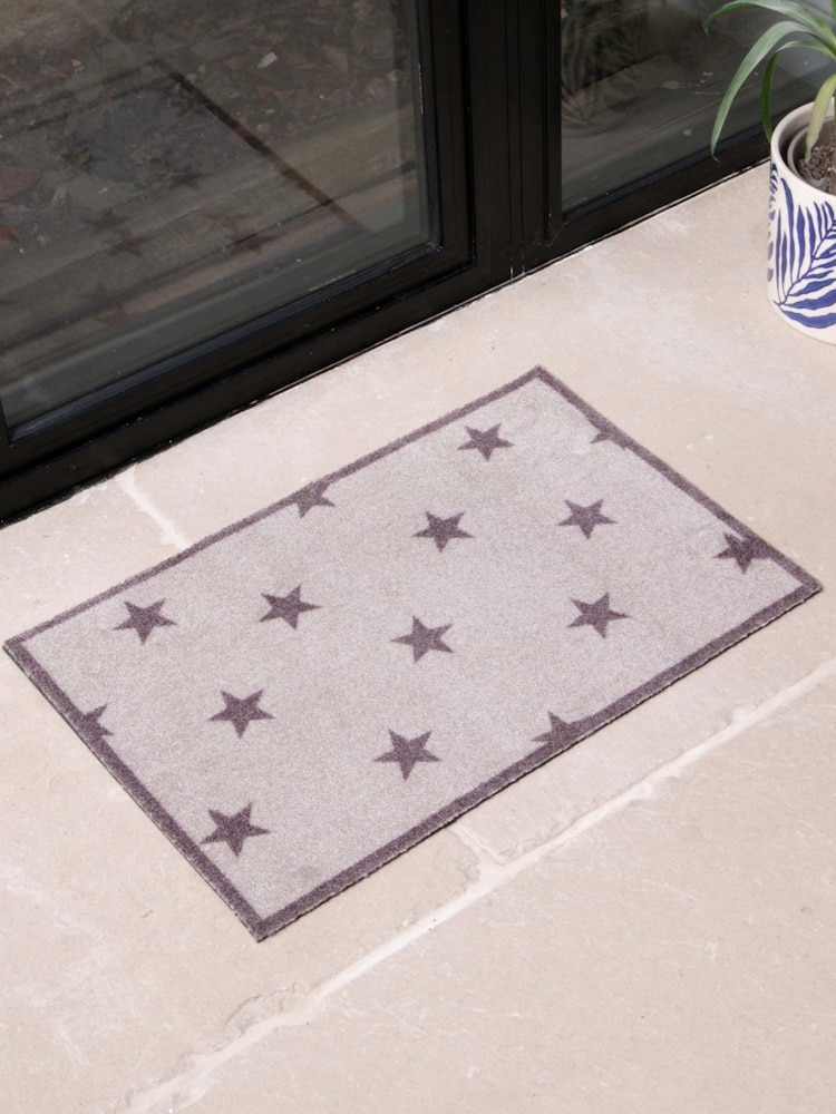 Felpudo de interior lavable con diseño de estrellas de Artsy Mats - Imagen 1 de 4