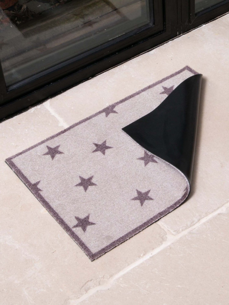 Felpudo de interior lavable con diseño de estrellas de Artsy Mats - Imagen 2 de 4