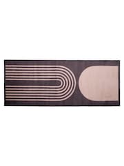 Artsy Mats Brown Abstract Indoor Washable Runner - Image 3 of 4