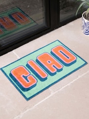 Artsy Mats Green Ciao Indoor Washable Doormat - Image 1 of 4