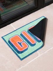 Artsy Mats Green Ciao Indoor Washable Doormat - Image 2 of 4