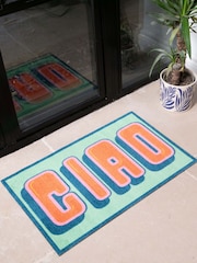 Artsy Mats Green Ciao Indoor Washable Doormat - Image 1 of 4