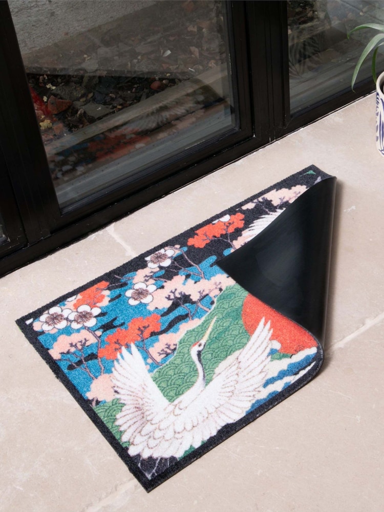 Felpudo lavable para interiores Japanese Crane de Artsy Mats - Imagen 2 de 4