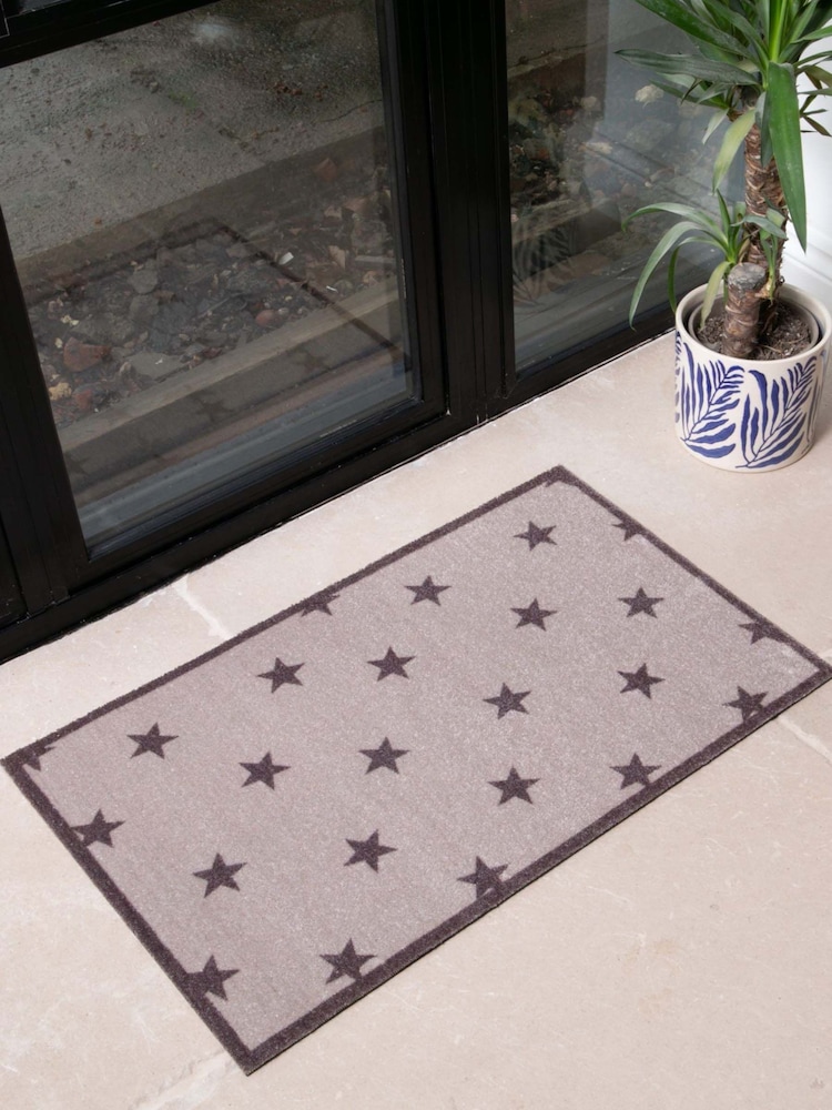 Felpudo de interior lavable con diseño de estrellas de Artsy Mats - Imagen 1 de 4