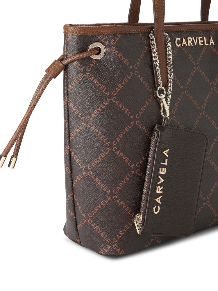 Carvela Vienna Monogram Tote Brown Bag - Image 5 of 5 Carvela Vienna Monogram Tote Brown Bag - Image 5 of 5