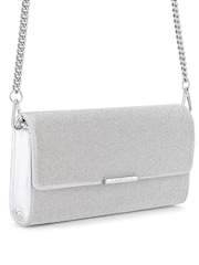 Silber - Carvela Chrome Große Gala Clutch 2 Tasche - Bild 3 von 5