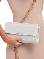 Silber - Carvela Chrome Große Gala Clutch 2 Tasche - Bild 5 von 5