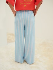 Blue/Pink Bright Stripe Wide Leg Trousers - Image 4 of 8