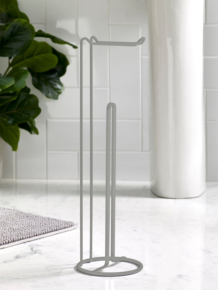 Light Grey Wire Toilet Roll Holder - Image 2 of 2