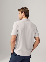 Navy/Gey/White Short Sleeve Pique Shirts 3 Pack - Image 4 of 12