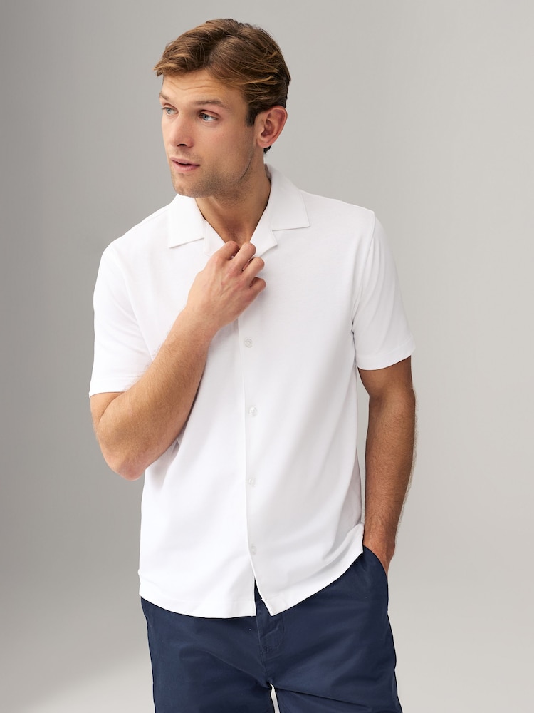 Marine/Gey/Blanc - Lot 3 chemises manches courtes en piqué - Image 8 of 12