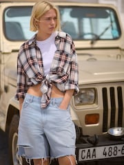 Bleach 100% Cotton Slouch Relax Denim Shorts - Image 3 of 8