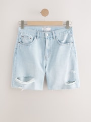 Bleach 100% Cotton Slouch Relax Denim Shorts - Image 6 of 8