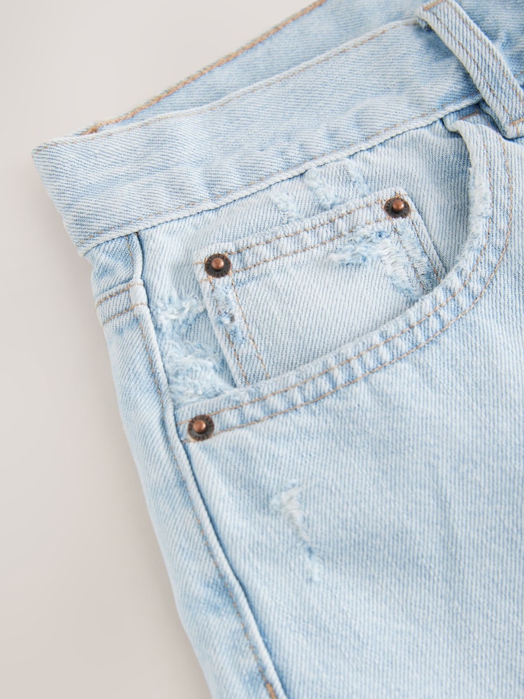 Bleach 100% Cotton Slouch Relax Denim Shorts - Image 7 of 8