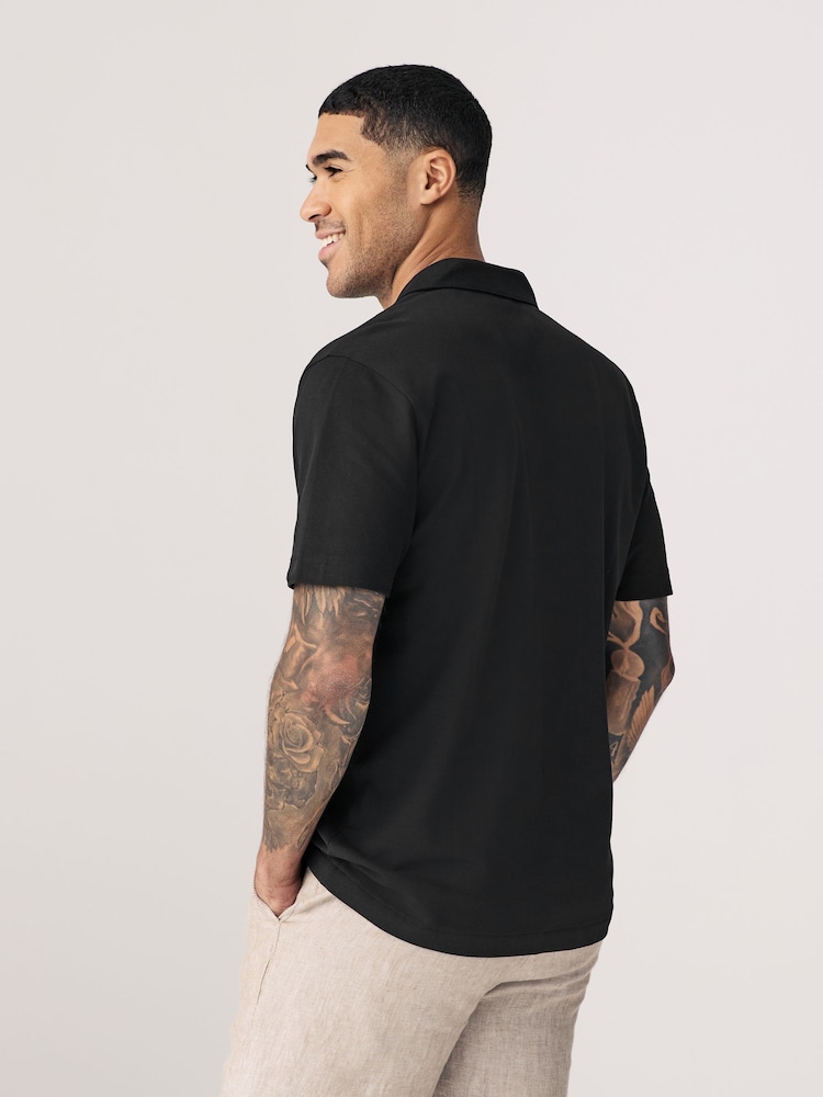Black / Neutral / White Short Sleeve Pique Shirts 3 Pack - Image 10 of 12