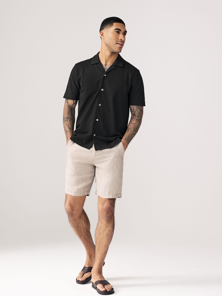 Black / Neutral / White Short Sleeve Pique Shirts 3 Pack - Image 11 of 12
