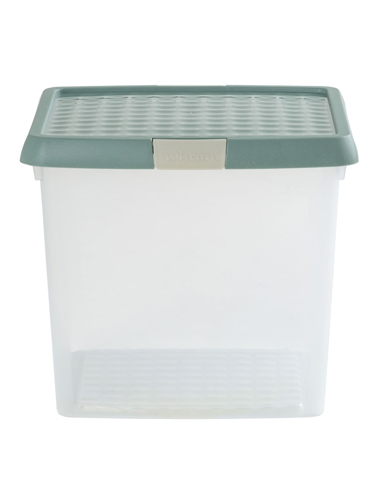 Wham 5 Pack Green Milieu 14L Square Plastic Clip Box and Lid - Image 2 of 5