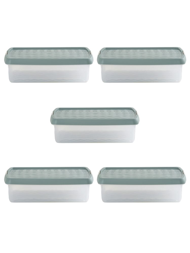 Wham Green Milieu 7L Rectangular Plastic Clip Box and Lid Box and Lid - Image 5 of 5