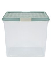 Wham 5 Pack Green Milieu 37L Square Plastic Clip Box and Lid - Image 2 of 5