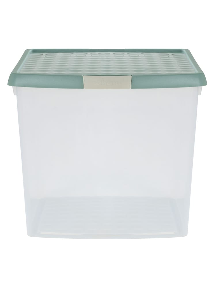 Wham 5 Pack Green Milieu 37L Square Plastic Clip Box and Lid - Image 2 of 5