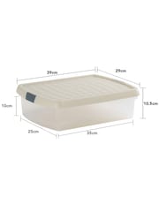 Wham Slate Grey 8.5L Rectangular Plastic Clip Box and Lid - Image 4 of 5
