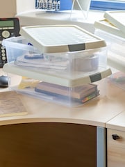 Wham Slate Grey 7L Rectangular Plastic Clip Box and Lid Box and Lid - Image 1 of 5