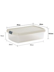 Wham Slate Grey 7L Rectangular Plastic Clip Box and Lid Box and Lid - Image 4 of 5