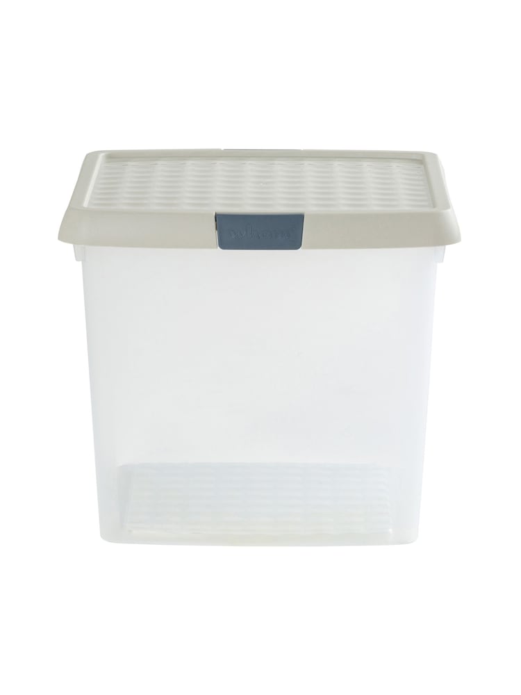 Wham 5 Pack Slate Grey 14L Square Plastic Clip Box and Lid - Image 2 of 5