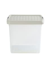 Wham 5 Pack Slate Grey 14L Square Plastic Clip Box and Lid - Image 3 of 5