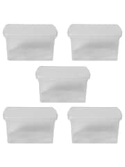 Wham 5 Pack Clear 21.5L Rectangular Plastic Clip Box and Lid - Image 4 of 5