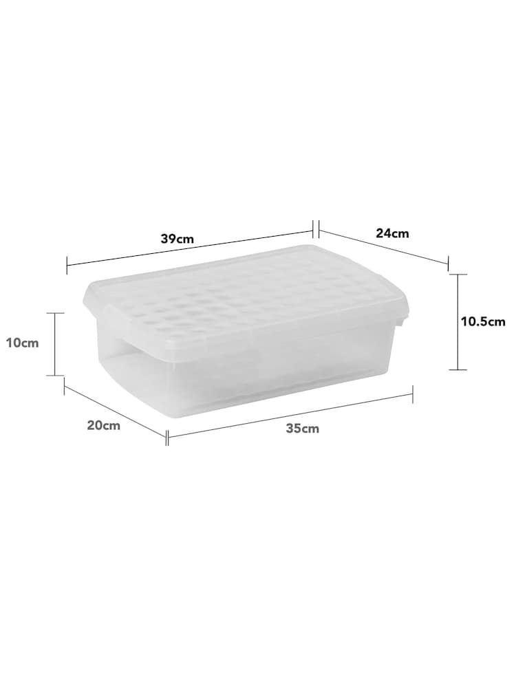 Wham Clear 7L Rectangular Plastic Clip Box and Lid Box and Lid - Image 5 of 5