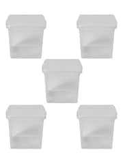 Wham 5 Pack Clear 14L Square Plastic Clip Box and Lid - Image 4 of 5