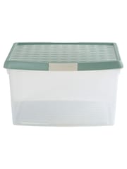 Wham 5 Pack Green Milieu 25.5L Square Plastic Clip Box and Lid - Image 2 of 5