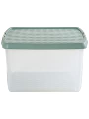 Wham 5 Pack Green Milieu 25.5L Square Plastic Clip Box and Lid - Image 3 of 5