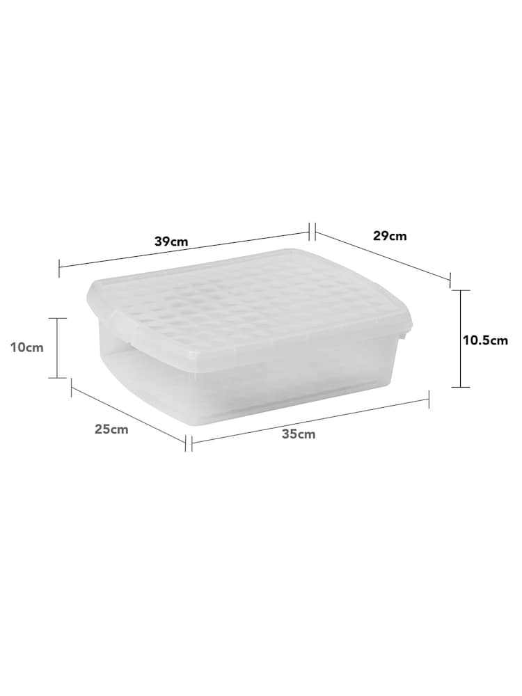 Wham Clear 8.5L Rectangular Plastic Clip Box and Lid - Image 5 of 5