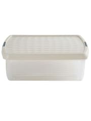 Wham 5 Pack Slate Grey 13.2L Square Plastic Clip Box and Lid Box and Lid - Image 3 of 5