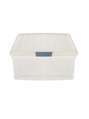 Wham 5 Pack Slate Grey 30L Rectangular Plastic Clip Box and Lid - Image 2 of 5