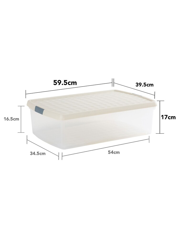 Wham 5 Pack Slate Grey 30L Rectangular Plastic Clip Box and Lid - Image 5 of 5